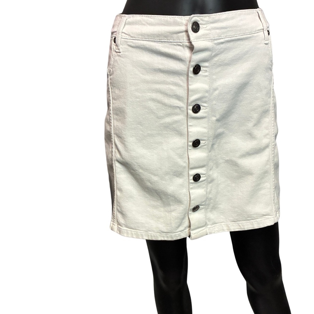 Aerie Cream Button-Down Mini Skirt